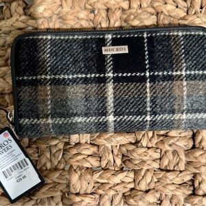 Mucros Black and Tan Plaid Wallet